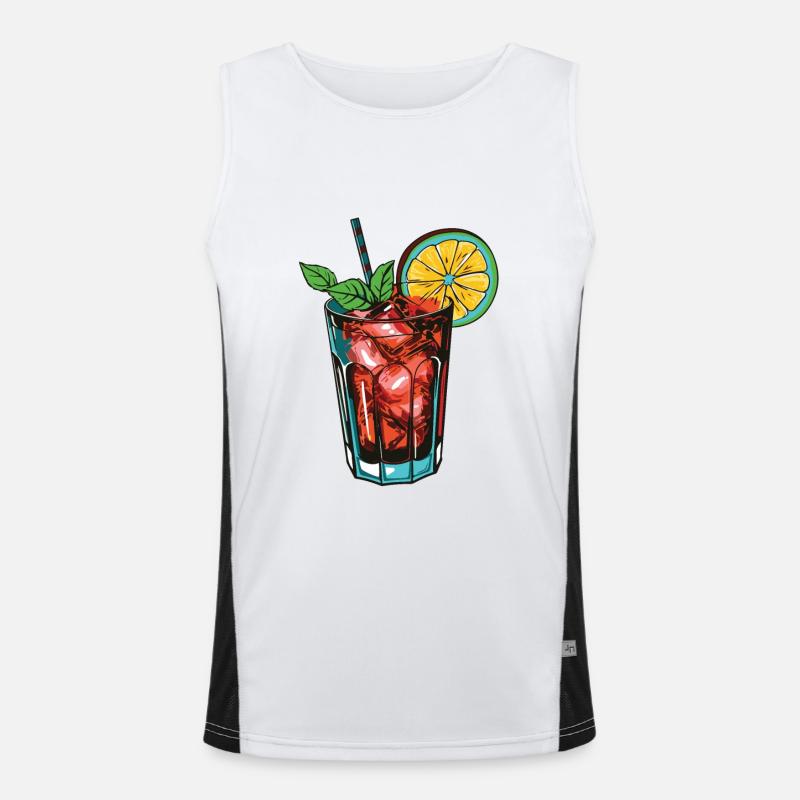 Symbole de boisson à la limonade Débardeur respirant contrasté Homme 