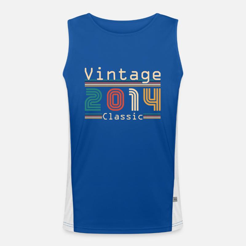 2014 Vintage Retro Geburtstagsgeschenk Funktionelles Kontrast-Tank Top für Männer 