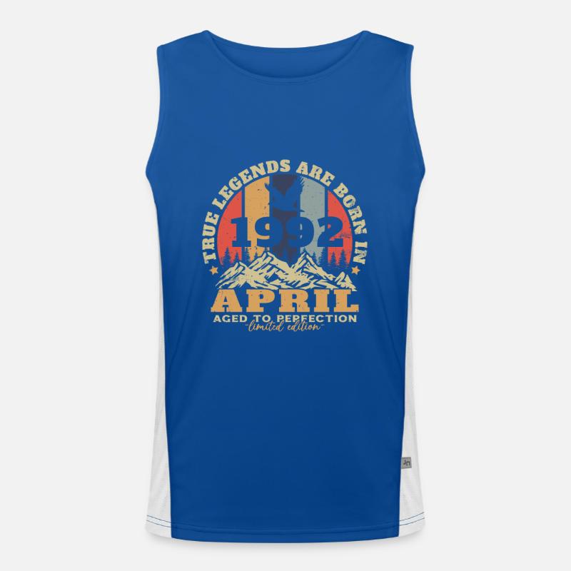 April 1992 Vinatge Geburtstagsgeschenk Funktionelles Kontrast-Tank Top für Männer 