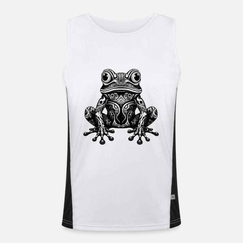 Frog Animal Men's Functional Contrast Tank Top 