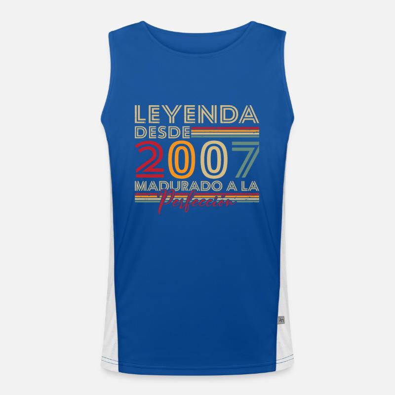 Legende seit 2007 Geburtstagsgeschenk Funktionelles Kontrast-Tank Top für Männer 