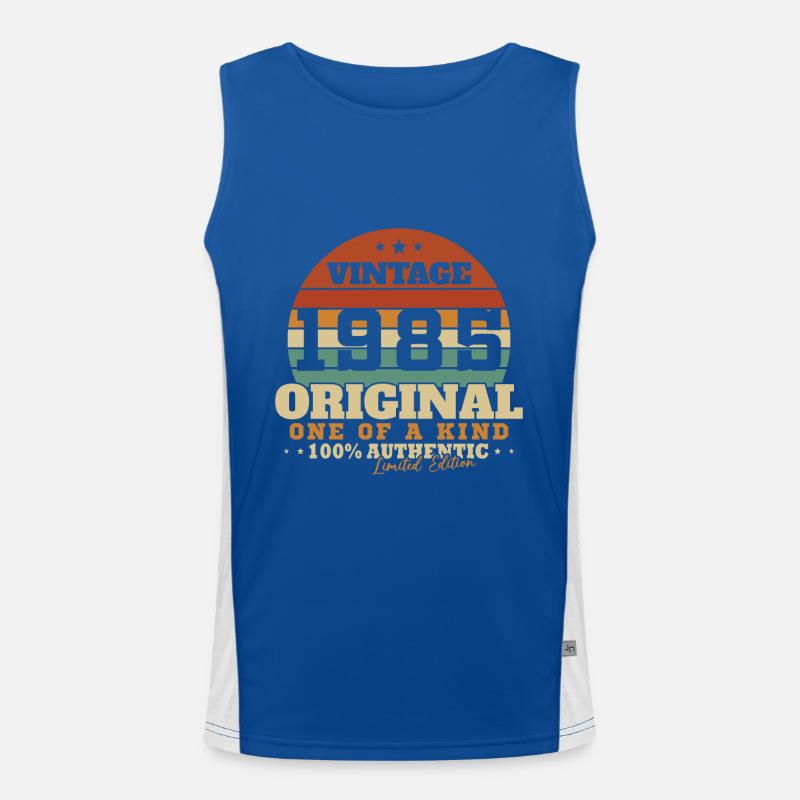 Original 1985 Vintage Geburtstagsgeschenk Funktionelles Kontrast-Tank Top für Männer 