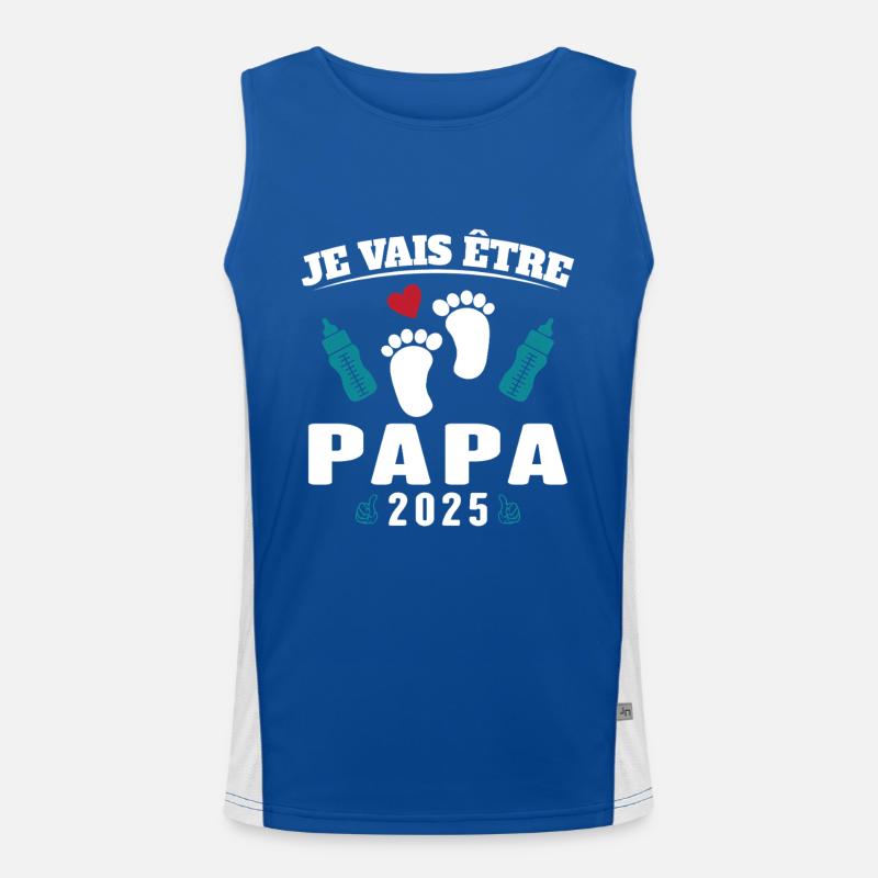 Mann Papa wird 2025 Geschenk Funktionelles Kontrast-Tank Top für Männer 