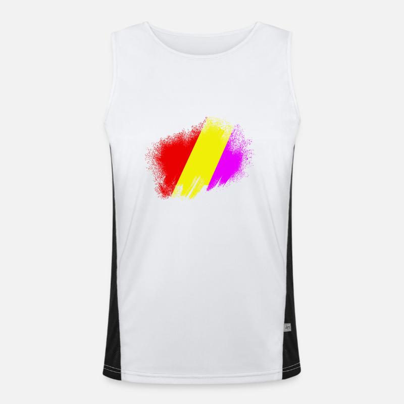 Flagge der Republik Funktionelles Kontrast-Tank Top für Männer 