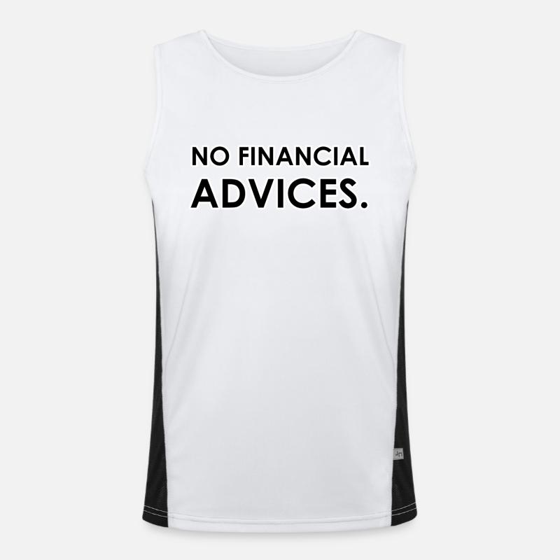 Aucun conseil financier - Disclaimer Spruch Débardeur respirant contrasté Homme 