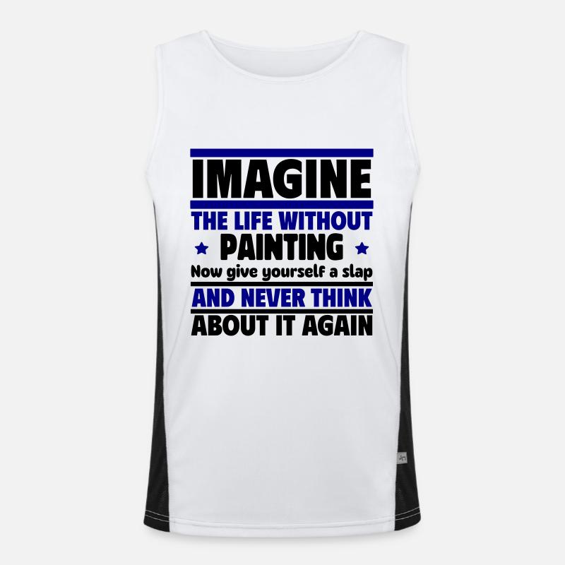 Without painting, the colors would be gone Men's Functional Contrast Tank Top 