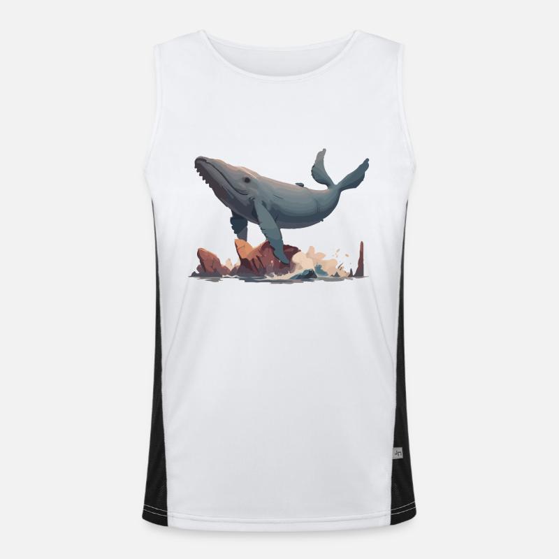 Flying Whale Men's Functional Contrast Tank Top 