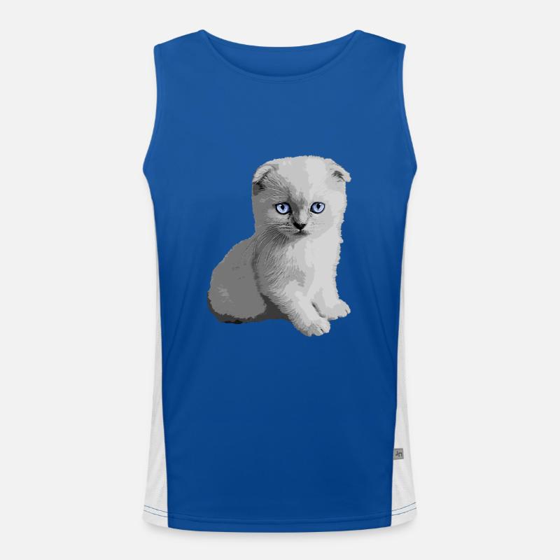 Chaton mignon Kitty Débardeur respirant contrasté Homme 