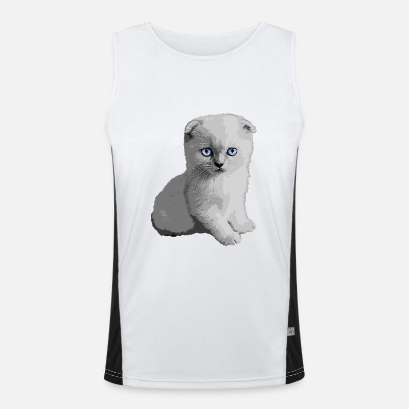 Cute Kitty Kitten Men's Functional Contrast Tank Top 