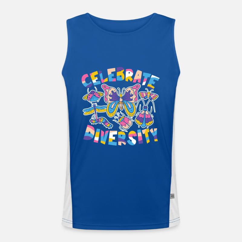 Celebrate Diversity Funktionelles Kontrast-Tank Top für Männer 