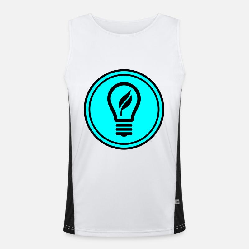 Glühbirne Symbol Funktionelles Kontrast-Tank Top für Männer 