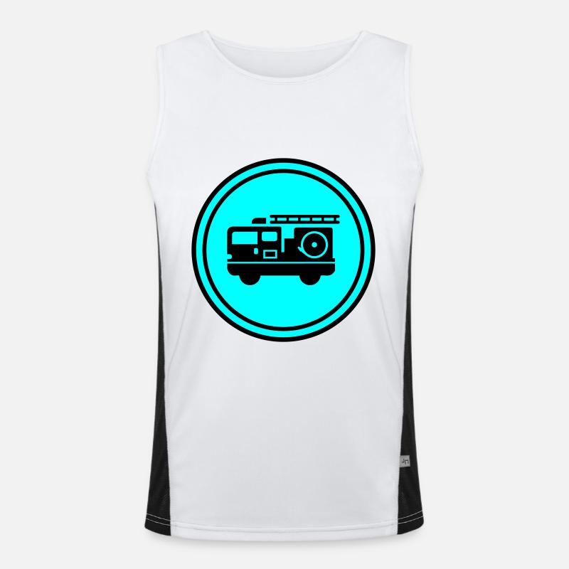 Fire engine Men's Functional Contrast Tank Top 