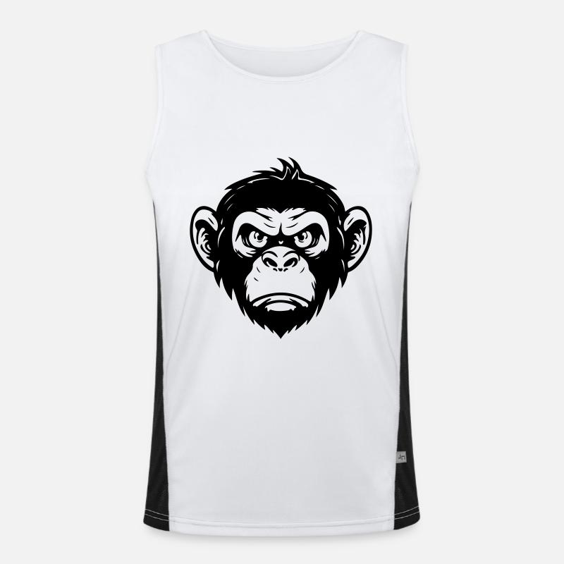 Affe Kopf Funktionelles Kontrast-Tank Top für Männer 