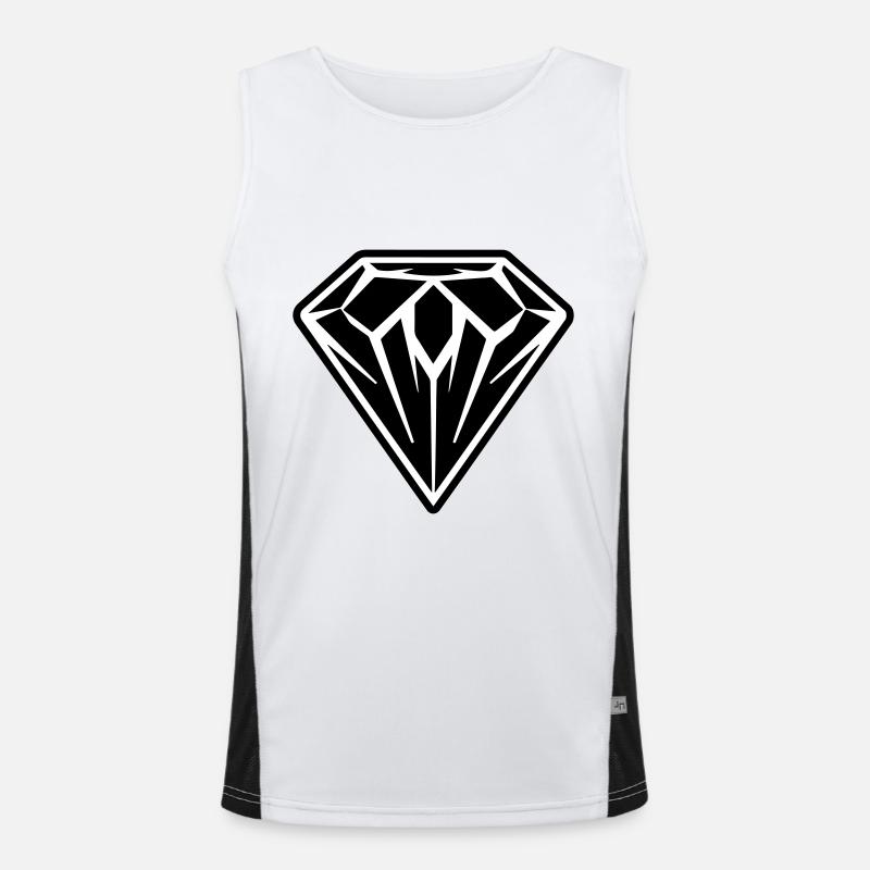 Logo symbole de diamant Débardeur respirant contrasté Homme 