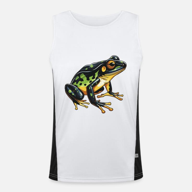 Frosch Kopf Funktionelles Kontrast-Tank Top für Männer 