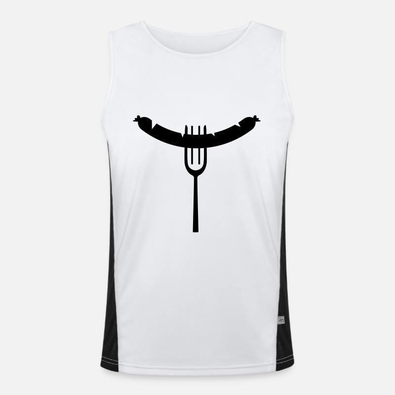 Sausage fork Men's Functional Contrast Tank Top 