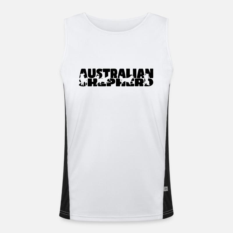 Australian Shepherd Funktionelles Kontrast-Tank Top für Männer 