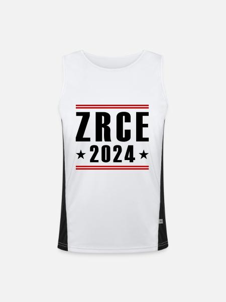 Zrce 2024 - Men's Functional Contrast Tank Top  - white/black