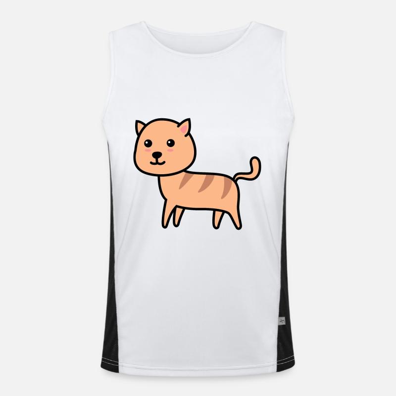 Katze Comic Tier Funktionelles Kontrast-Tank Top für Männer 