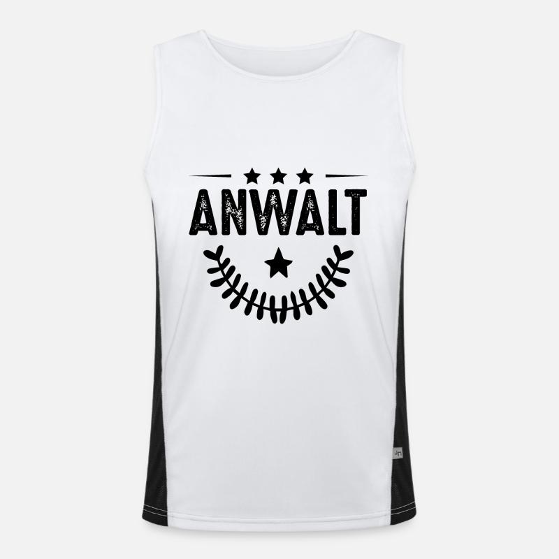 Anwalt Beruf Funktionelles Kontrast-Tank Top für Männer 