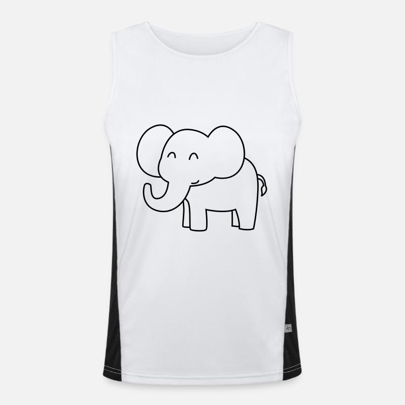 Elephant Comic Men's Functional Contrast Tank Top 