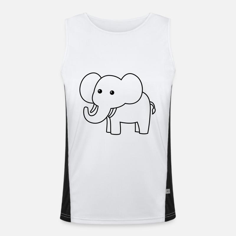 Mammut Comic Tier Funktionelles Kontrast-Tank Top für Männer 