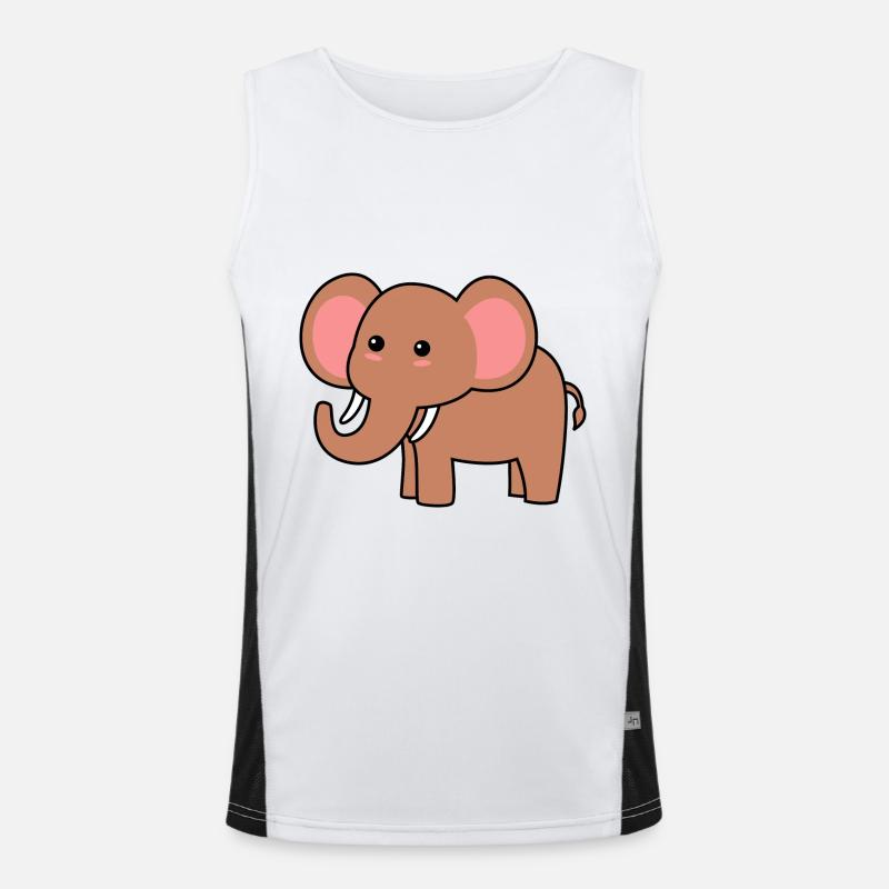 Mammoth Comic Animal - Men's Functional Contrast Tank Top  - white/black