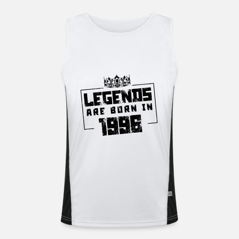 1996 legends born in Funktionelles Kontrast-Tank Top für Männer 