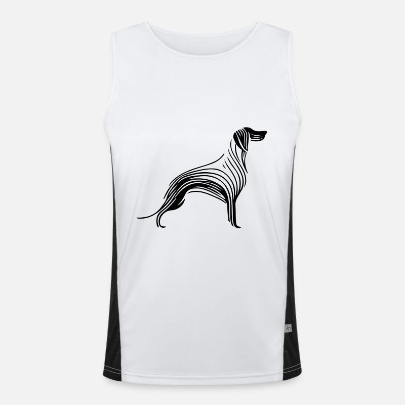 Silhouette de chien Débardeur respirant contrasté Homme 