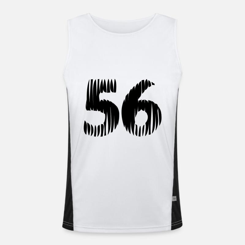 56 Number jersey Men's Functional Contrast Tank Top 