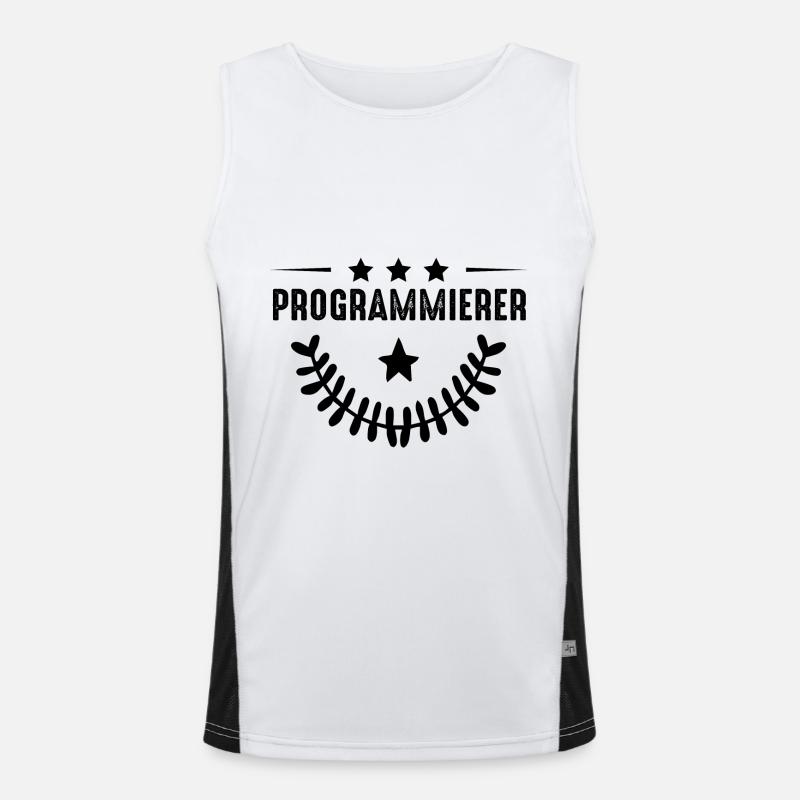 Programmer profession - Men's Functional Contrast Tank Top  - white/black