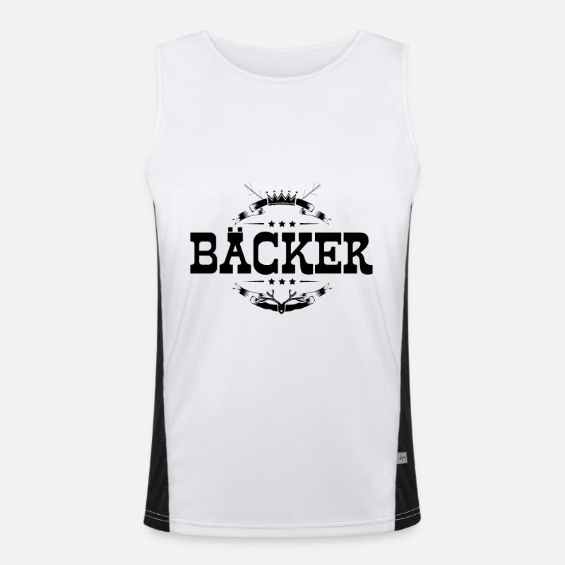 Bäcker Beruf Funktionelles Kontrast-Tank Top für Männer 