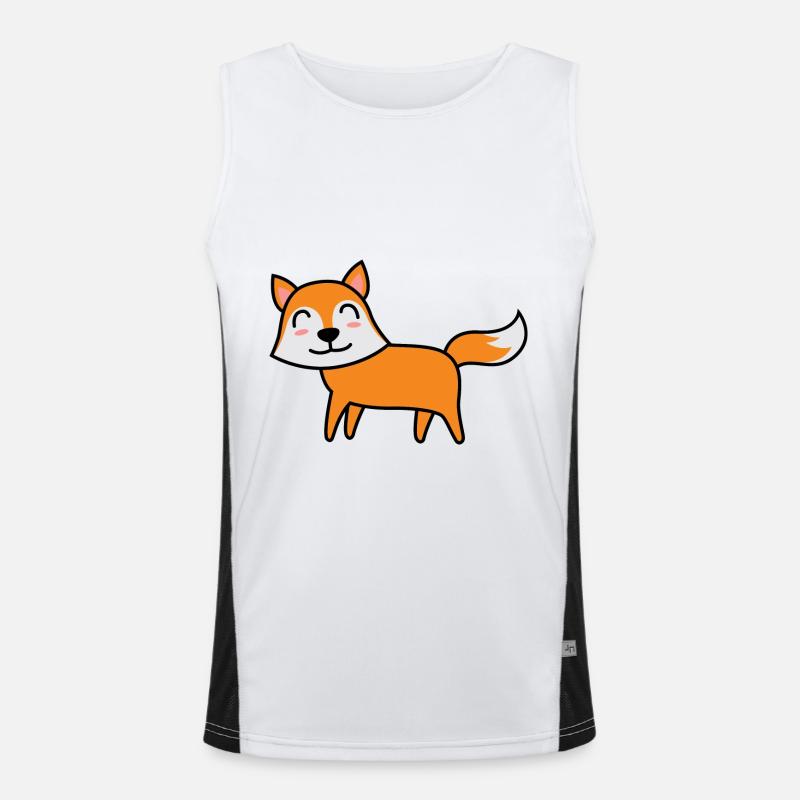 Fuchs Comic Tier Funktionelles Kontrast-Tank Top für Männer 