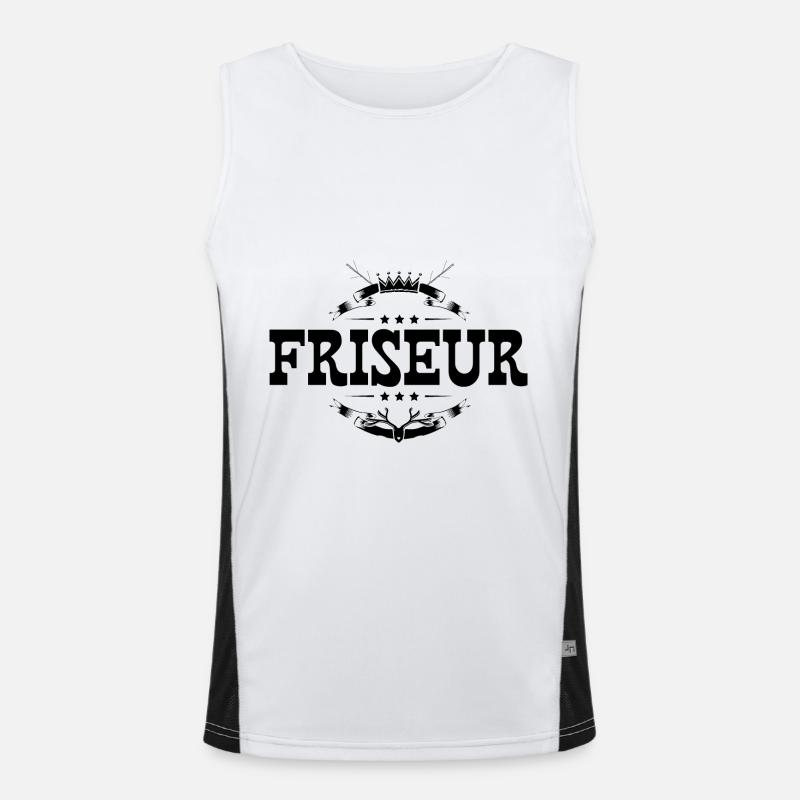 Friseur Beruf Funktionelles Kontrast-Tank Top für Männer 