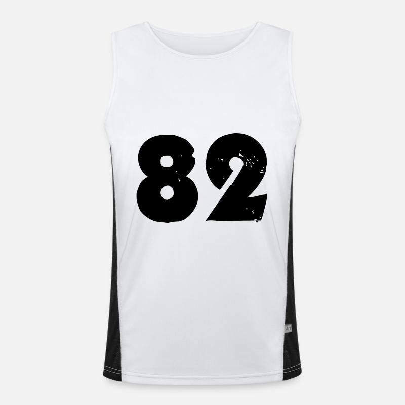 82 Zahl Funktionelles Kontrast-Tank Top für Männer 