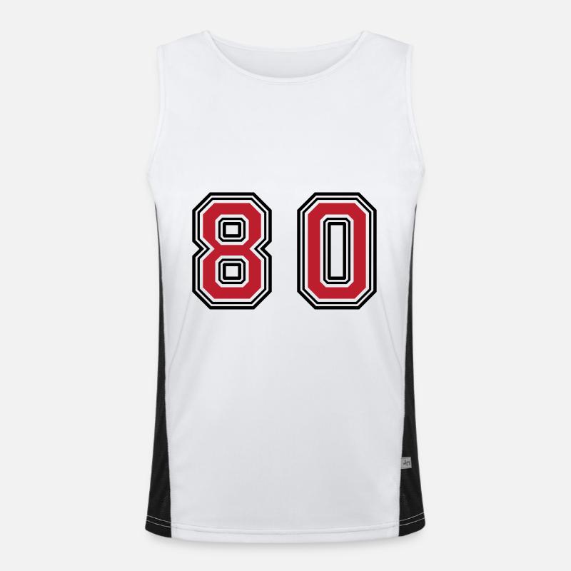80 Number Symbol Men's Functional Contrast Tank Top 