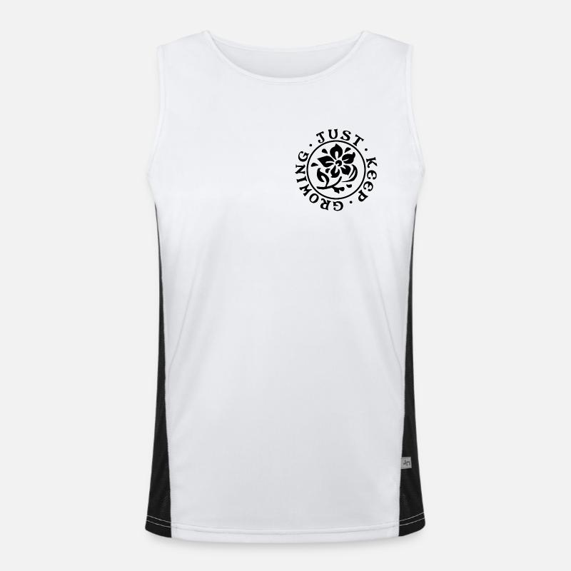 Just Keep Growing – Minimalist Design Men's Functional Contrast Tank Top 