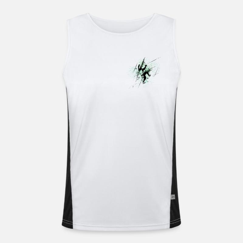 Green Splash Climber Funktionelles Kontrast-Tank Top für Männer 