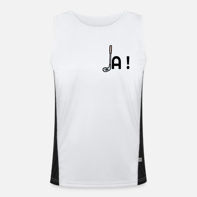 Golf Commitment Yes - Men's Functional Contrast Tank Top  - white/black