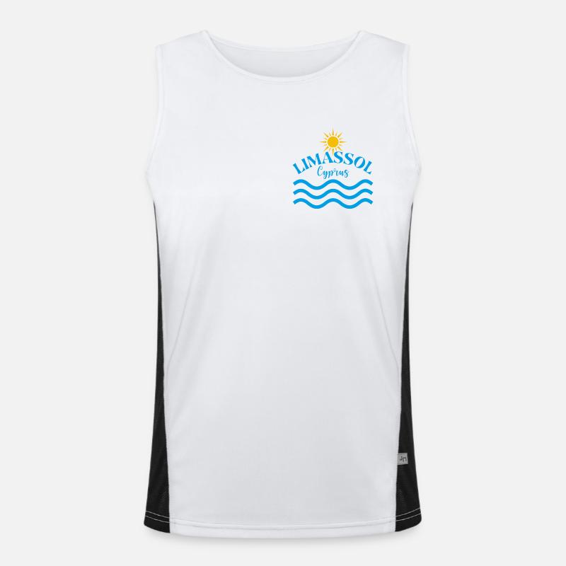 Limassol Chyprite Vagues de soleil Débardeur respirant contrasté Homme 