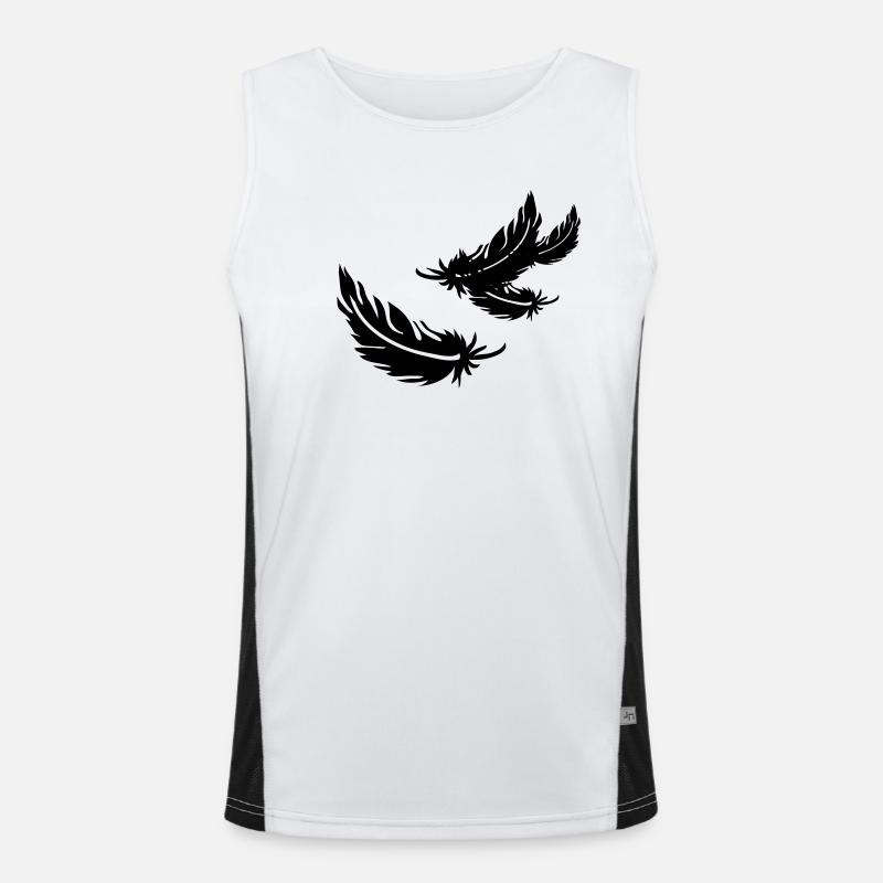 Two flying feathers Men's Functional Contrast Tank Top 