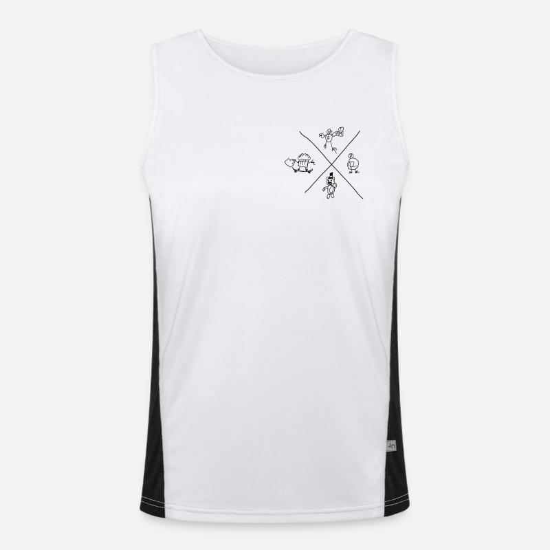 Doodle Core Men's Functional Contrast Tank Top 