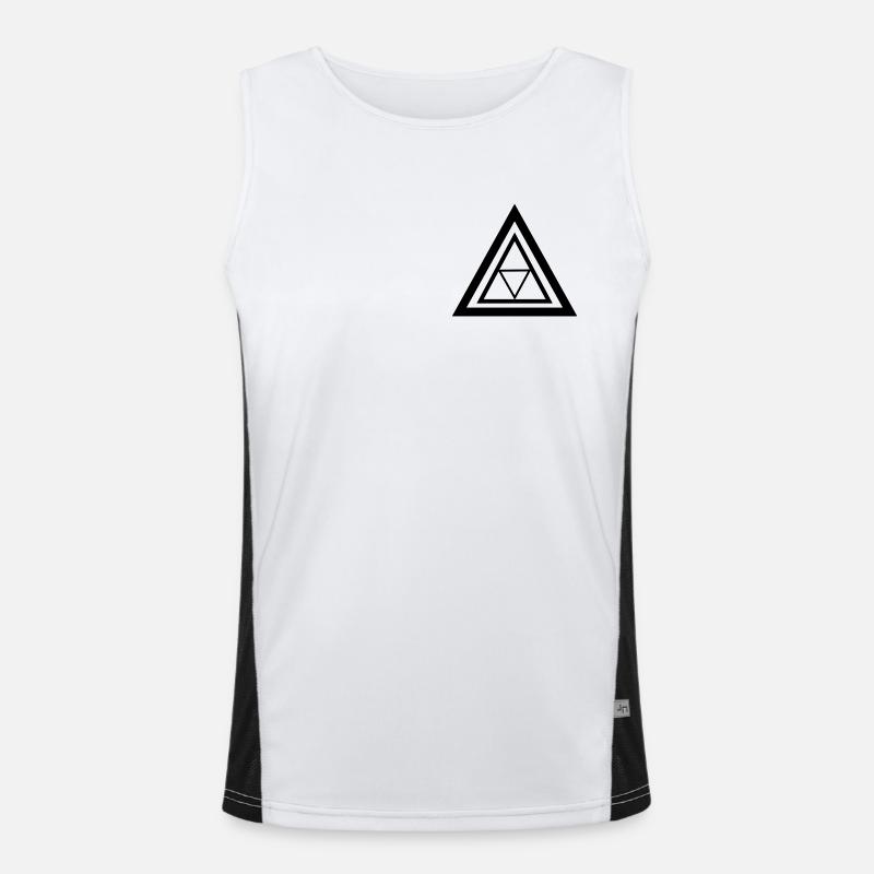 Modern abstract design - Men's Functional Contrast Tank Top - white/black