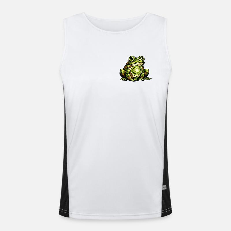 Version cubisme de grenouille kiwi Débardeur respirant contrasté Homme 