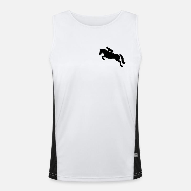 Springreiten Funktionelles Kontrast-Tank Top für Männer 