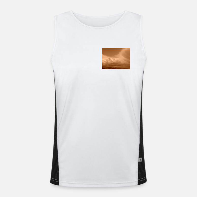 Sepia Cloudscape Men's Functional Contrast Tank Top 