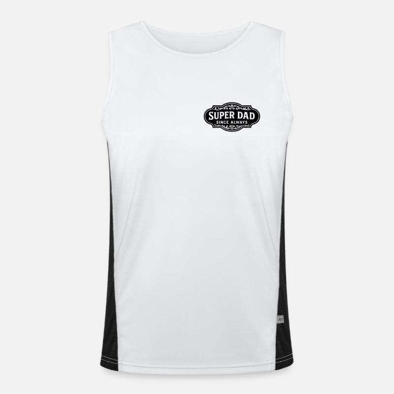 Super Papa seit immer Funktionelles Kontrast-Tank Top für Männer 