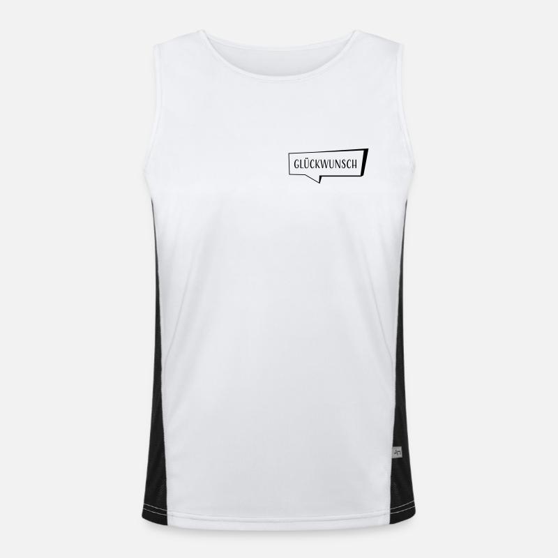 Speech bubble congratulations Men's Functional Contrast Tank Top 
