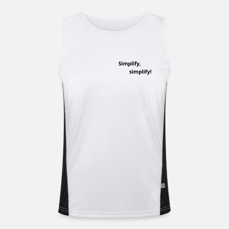 Simplify, simplify! Funktionelles Kontrast-Tank Top für Männer 