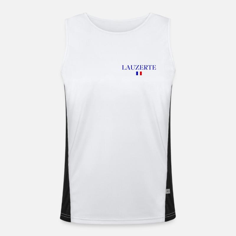 LAUZERTE-Conception du drapeau français. Débardeur respirant contrasté Homme 